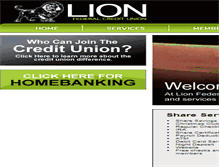 Tablet Screenshot of lioncreditunion.com